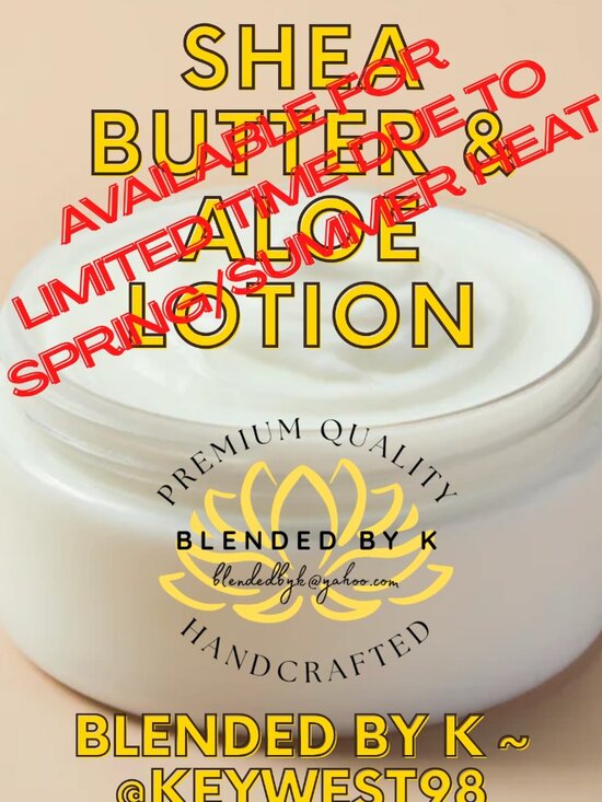 Hand Crafted Other - SHEA BUTTER & ALOE LOTION ~ 17 OZ